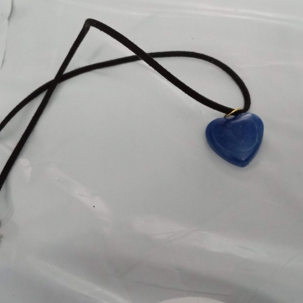 Handmade Blue Heart Necklace